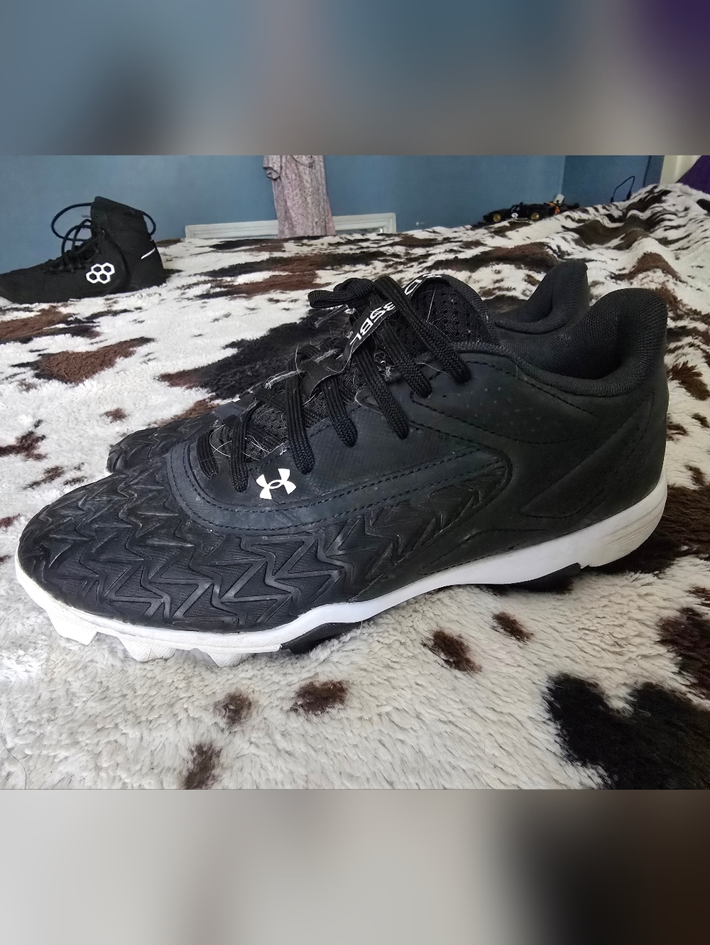 Under Armour Black and White Turf Cleats